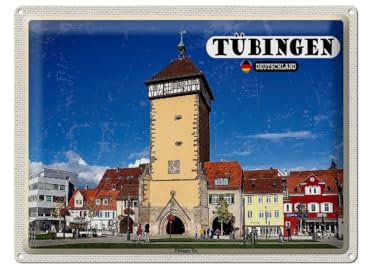 Ontrada Cartel de chapa 30 x 40 cm abovedado Tübingen Tübinger Tor Centro Cartel