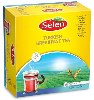 SELEN Turkish Breakfast Tea, 100 bolsitas de té envueltas