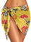 Swimsuit Coverups for Women Sarong Beach Bikini Wrap Sheer Short Skirt Chiffon Scarf for Swimwear, Cherry Yellow, S