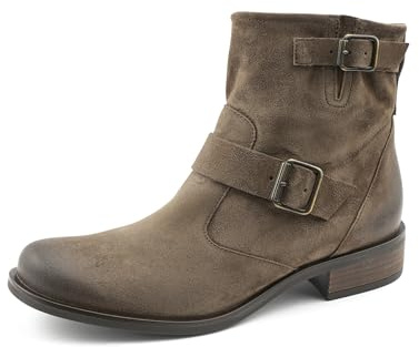 Paul Green Damen Stiefelette, Frauen Biker Boots,halbstiefel,Kurzstiefel,uebergangsschuhe,uebergangsstiefel,flach,Stiefel,Braun (Earth),42 EU / 8 UK