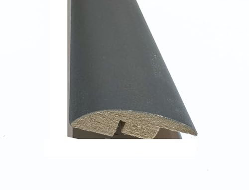 Vegas Flat Grey Laminate & Wood Flooring Section Transition Bar MDF Threshold Strip Ramp Edge Profile Door Trim Moulding Oak (1, 900mm (2ft 9))