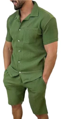 Sportanzug Herren Tshirt Set Herren Gym Shirt Herren Sport Hose Herren T-Shirts Für Set Herren Streatwear Trainingsanzüge Für Herren C-Army Green S