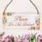 Elegant Floral Please Do Not Disturb Hanging Sign - Chic Vintage Style Door Plaque with Flower Design - Ideal for Bedrooms, Offices, and Quiet Spaces - Decorative Room Sign with Floral Accents