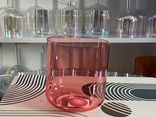 Clear Red Colored C Note Root Chakra Quartz Clear Crystal Singing Bowl 7