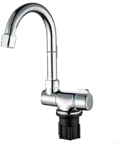 Robinet mélangeur d'eau chaude et froide pour caravane, camping-car, robinet d'eau pliable rotatif à 360°, robinet chromé pour camping-cars, comptoirs de bar