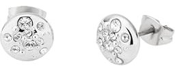 Karen Millen Crystal Sprinkle Stud Earrings For Women (Silver/Clear Crystal)