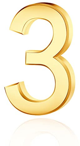 Lotsdonxia Self-Adhesive 3D Gold Numbers (0-9) for Addressing House, Apartment, Hotel, and Street Room Doors as Mailbox Stickers-3