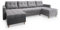 Masseno Ecksofa Milo U mit Schlaffunktion U-Form, Sofa mit Bettkasten, Wohnzimmersofa, Couch, Soffa, Bettsofa, Couchgarnitur- Hellgrau, Paros 05