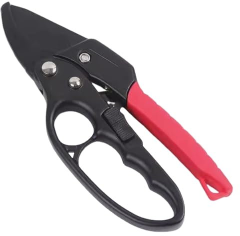 MOAZIFI Gartenschere Professionelle Ratschenschere, SK5 Stahlklingen, teflonbeschichtet, schneiden bis 20 mm, ergonomischer Griff, ideal für Gartenarbeiten 