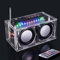 PZMYJB DIY Bluetooth Lautsprecher Löten Bausatz mit Radio, Elektronik Audio Amplifier Music Stereo mit Display und Acrylgehäuse, Unterstützt FM, AUX, BT 5.0, USB, TF Modus