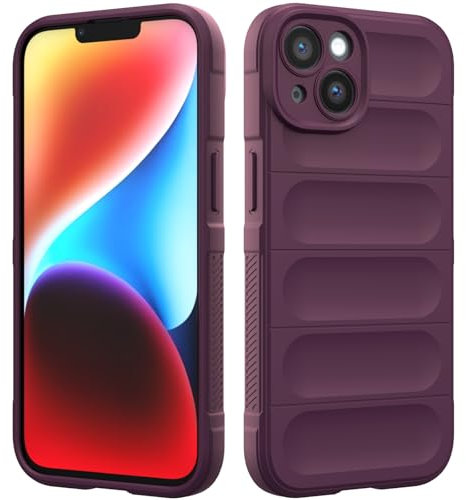 Custodia Compatibile con iPhone 14 plus, Silicone Custodia per Tutto il Corpo, Copertura Antiurto con Fotocamera Protettivo, Cover Morbida al Tatto - Viola Scuro
