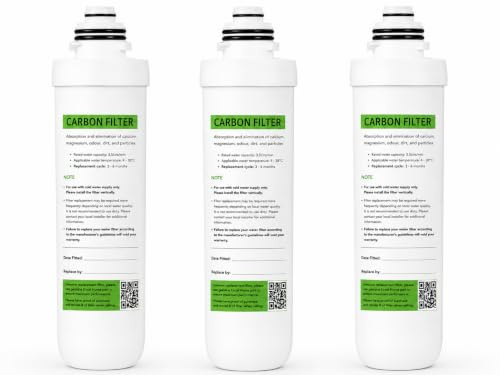 Excel Home Ersatz-Kohlefilter für kochendes Wasser ohne Gehäuse-Set – Ersetzen Sie den Filter am vorhandenen Gehäuse (nur kompatibel mit Excel Home Filtergehäuse)