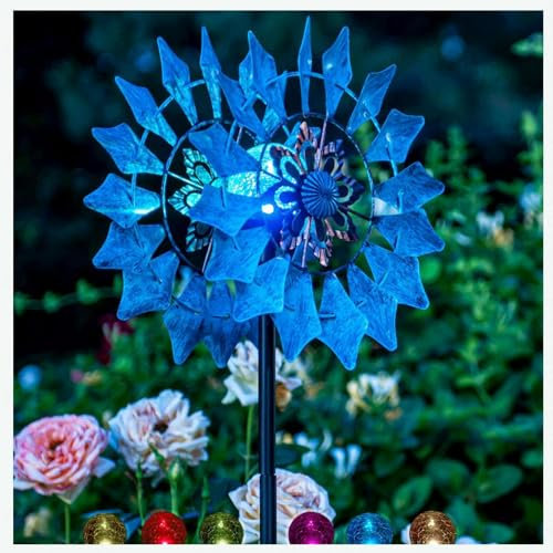 WXJHNYBS Magische Windmühle, 190×32cm,Saisonale Windmühlen Leicht Zusammenzubauen Garten WindmüHle Metall FüR Terrassen, Rasen, Garten