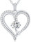 CDE Kette Damen Herz Rosegold Halskette für frauen Anhänger Buchstabenkette A-Z Personalisiert Kette Geschenk mit Anhänger Schmuck Geburtstag Weihnachten Valentinstag Muttertag (WW)