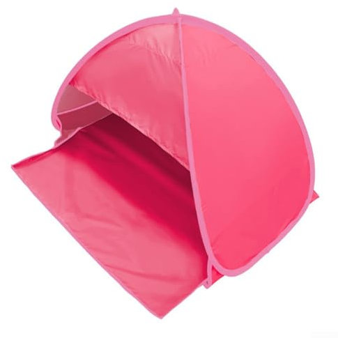 Petite Tente de Plage Pop-up Automatique, Mini Parasol de Plage, Protection UV et résistance aux intempéries, avec Poche zippée, Pare-Soleil d'été pour bébés, Adultes, et Animaux domestiques (Carmin)