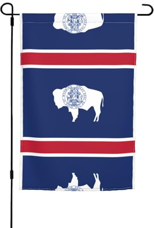 GGsdaf Drapeau du Wyoming à motifs de drapeau de l'État du Wyoming (30,5 x 45,7 cm) pour balcons, terrasses, arrière-cours et pelouses
