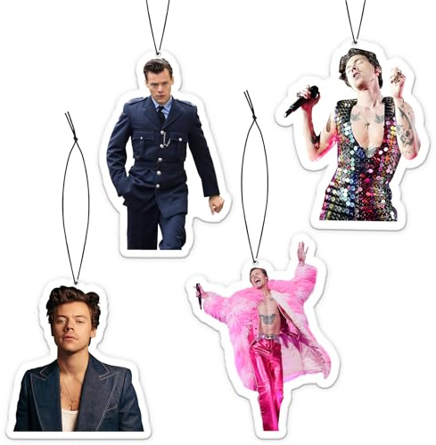 GTOTd Singer Star Car Air Freshener Card 4Pack Lufterfrischer-Karte | Refreshing Ice Scent, Auto Rückspiegel Anhänger Sängerin Fans Geschenk Hängende Anhänger Zubehör Christmas Dekor