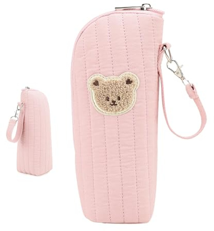 Wezalget Isolierte Thermotasche für Babyflaschen | Isoliertasche Für Babymilch Mit Bärenmuster,Isoliere Tragetasche für Stillzeit Aufbewahrung Transport - Transport Von Muttermilch Nahrung Outdoor