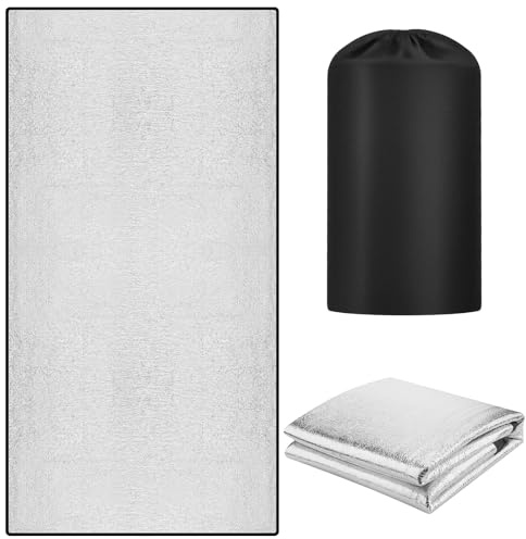 Hahorpa Alu Isoliermatte 200 x 100cm, Faltbare Isomatte für Camping | Ultraleichte Thermomatte mit Einer Einlage aus EPE-Schaum, Isolierdecke Outdoor Kälteabweisend