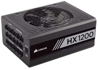 Corsair HX1200 PC-Netzteil (Voll-Modulares Kabelmanagement, 80 Plus Platinum, 1200 Watt, EU), schwarz, CP-9020140-EU