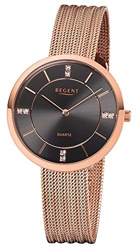 REGENT DamenArmbanduhr Analog Quarz Edelstahl 12211011