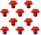 Rose Keramik Knopf Dresser Schrank Schrank Schublade Griffe 10 Packung,Rot