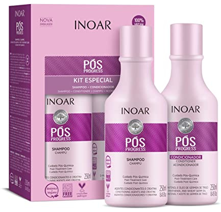 Inoar Duo POS Progress Shampoo and Conditioner Kit, 250 ml