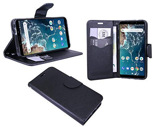 cofi1453® Buch Tasche Fancy kompatibel mit XIAOMI REDMI S2 Handy Hülle Etui Brieftasche Schutzhülle mit Standfunktion, Kartenfach Schwarz