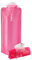 Vapur, Faltbare Wasserflasche, wiederverwendbar, auslaufsicher, mit Karabiner, für Training, Camping, Rucksackreisen, Wandern und Reisen, 1 l, Pink Rose Solid Anti-Flasche