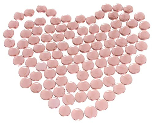 SM SunniMix 100 Mischfarbe Glasnuggets Muggelsteine - Transparent Rosa