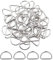 MZMing 50 Stück Metall D Ringe Schnalle 25mm Vernickelt D Ringe Taschenzubehör Nichtrostend Halbringe Handtaschen Schnallen Materialstärke 3mm für Tasche Schnalle Gurte Rucksack Bastelzubehör