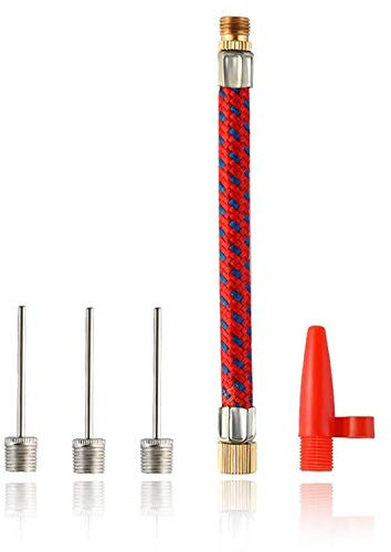 Lizzy 5Pcs Pump Adaptor Kit Set | Contains Needle, Tapered Nozzle and Flexible Extension Hose | For Bicycle Tire, Sports Balls, Basketball, Football, Air Beds, Inflatable Toys, Pools, Floats