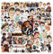 Modou Anime Haikyuu Aufkleber 100pcs wasserdichte Vinyl Aufkleber für Kinder Jugendliche Erwachsene für Wasserflaschen Laptop Telefon