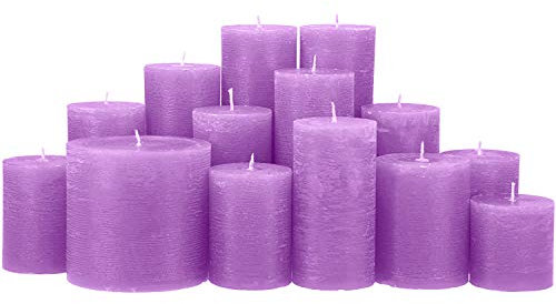 Kerzenset Rustik (hellflieder)