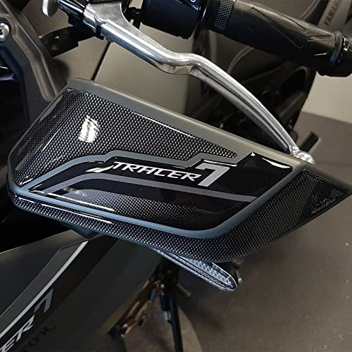 Resin Bike Aufkleber für Motorrad Kompatibel mit Yamaha Tracer 7 2021. Handschutz vor Stößen und Kratzern. 3D-Harzklebstoff Set – Stickers - Made in Italy