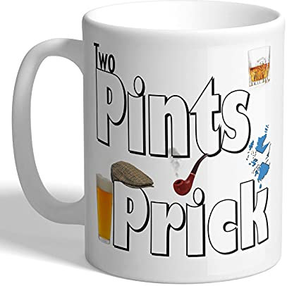 I Love Mugs - Two Pints Pr*ck - Still Game - Mug, Ceramic, 11fl.oz.