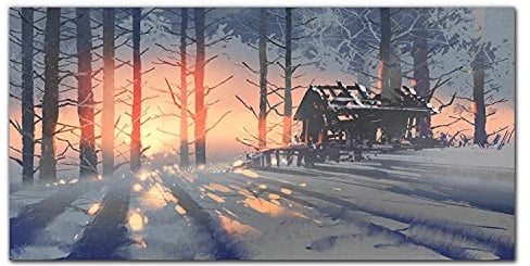 Coloray Küchenrückwand Küche 140x70cm Glasscheibe gehärtetes Glas Panel Glaskunstwandbild Dekorplatte - Malerei Baum