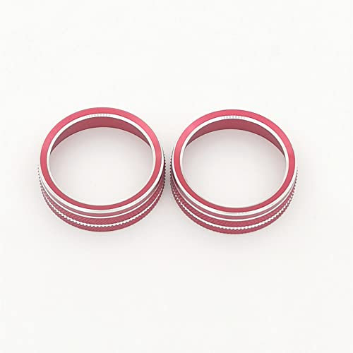 Aluminiumlegierung AC Klimaanlage Knopf Dekoration Abdeckung Trim für Nissan Qashqai 2021+ (Red)