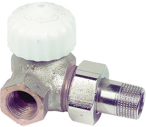 Heimeier V-exact Thermostatventil Bronze Nickel R 3/8 Zoll rechtwinklig