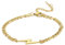 Amaxer Flash-Armband, minimalistische geometrische Anhänger-Halskette, Zick-Zack-Blitz-Anhänger, Charm-Armband für Unisex-flache kubanische Kette (Gold)