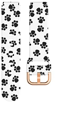 IOTUP Bracelet de montre en silicone imprimé 18 mm pour montre intelligente Garmin Vivoactive 4S/Vivomove 3S/Venu 2S, 18mm, Agate