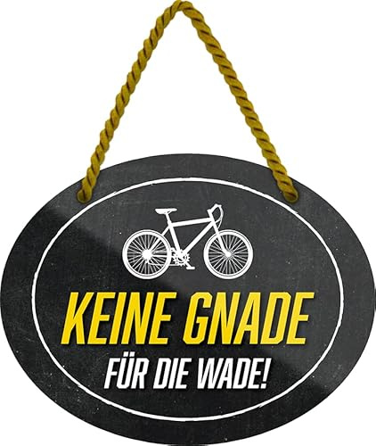 schilderkreis24 – Blechschild Lustiger Fahrrad Spruch “Keine Gnade für die Wade!“ Deko Geschenkidee Mann Frau 18x14cm