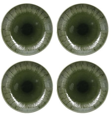 MIKASA Jardin 4pc Stoneware Dinner Plate Set, 27cm, Gift Boxed