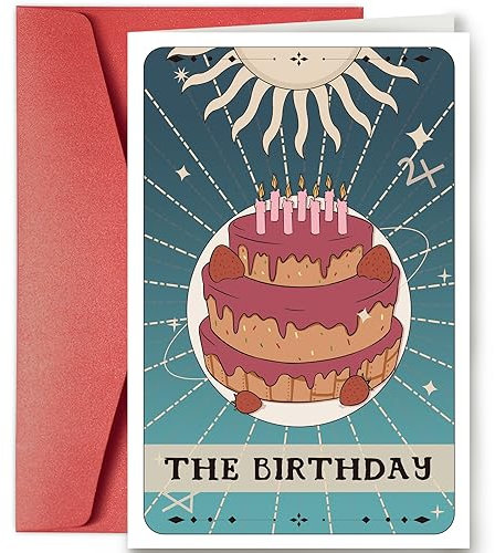 SuperShunhu Geburtstagskarte mit Tarot-Motiv, Hexenkarte, magisches Themen-Geschenk, die Geburtstagsgrußkarte, Geburtstagskarte für sie