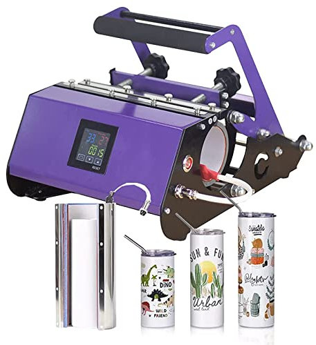 Lxwyq Tumbler Heat Press Machine Sublimazione White Mug Press per Dritto 11 OZ 15 OZ 20 OZ 30 OZ Sublimazione Skinny Tumbler Tazze di Vetro in Ceramica Bottiglie d'Acqua Pressa di Calore