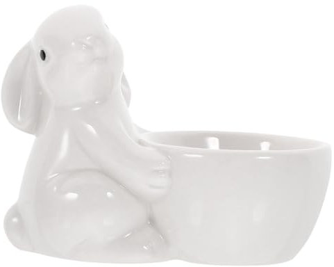 PRETYZOOM Coquetier Céramique Forme Lapin Support à Œufs Décoratif Coquetier Pour Maison Fêtes De Pâques Rangement Stable Pour Œufs De Toutes
