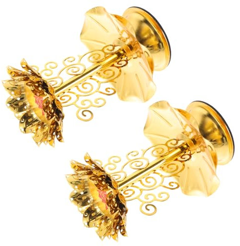HOOTNEE 2Stücke Lotusförmiger Kerzenhalter aus Teelichthalter Gießform für Buddha Butterlampe Dekorativer Kerzenständer für Tischdekoration und Zuhause