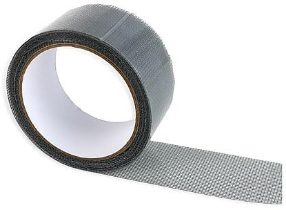 Nastro Adesivo per Riparare Zanzariere - Ripara Strappi Rete per Zanzariera Super Autoadesivo - Fibra di Rete Grigia, 5cm X 200cm (1)