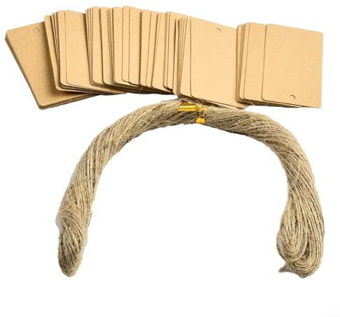 Stilvolle und praktische Blanko-Etiketten mit vorgestanzten Löchern, perfekt für personalisierte Nachrichten, 100 Stück