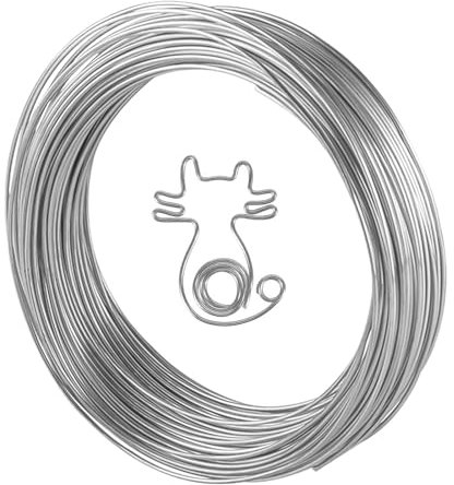 MORAINJAY 18 Gauge Aluminum Craft Wire, 1mm, 45M/165 Feet Silver, Flexible for Floristry, Jewelry, Sculpting, Bonsai